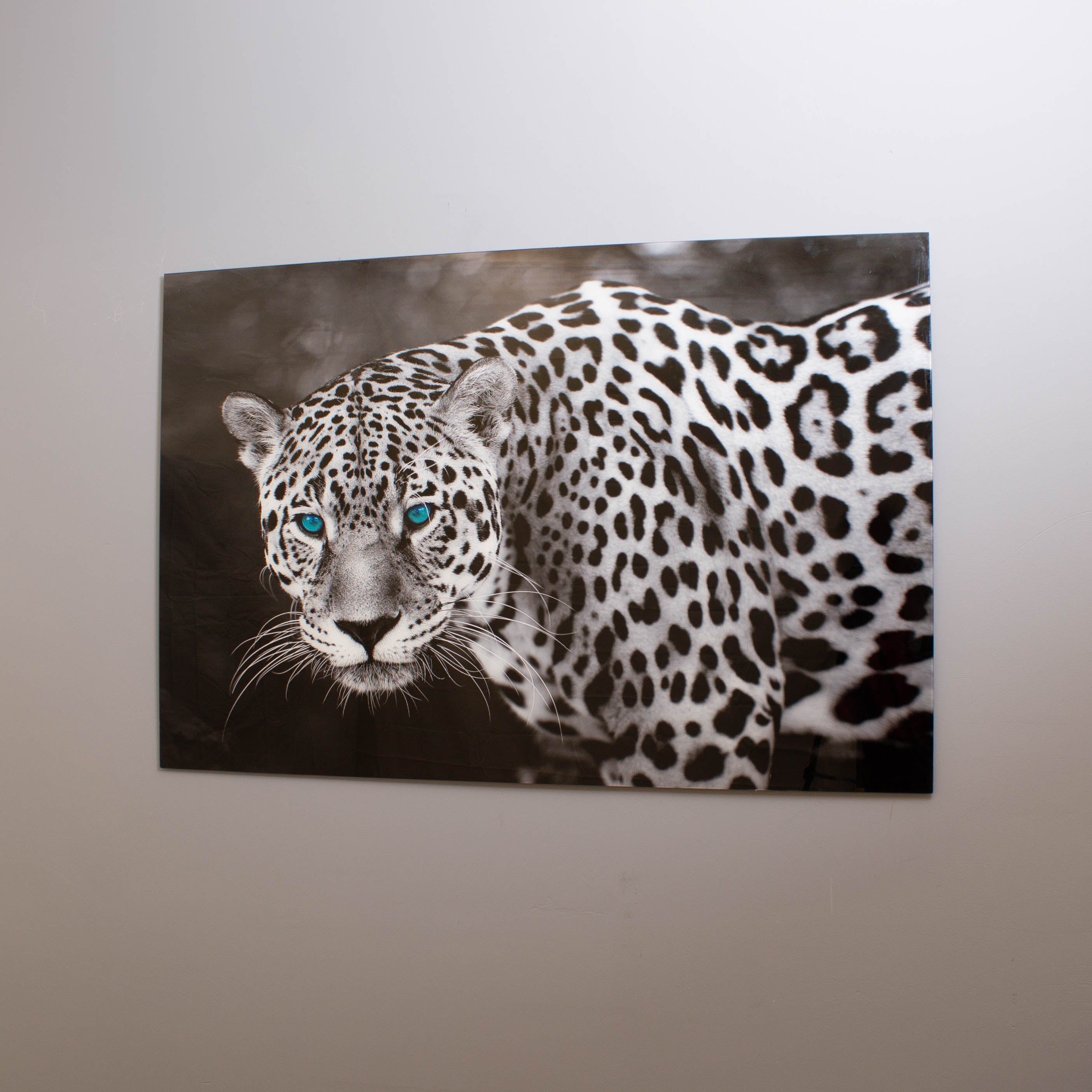 Prowling Leopard Tempered Glass Wall Art