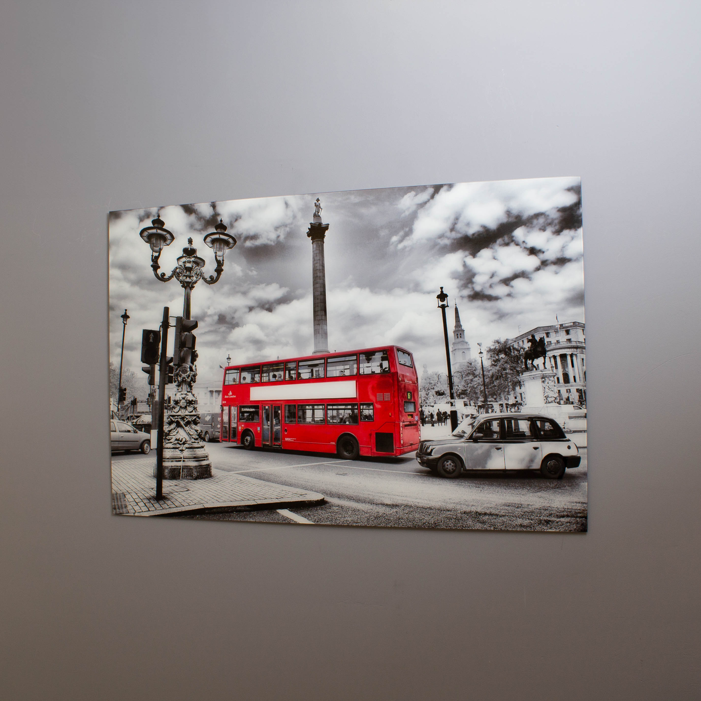 London Bus Tempered Glass Wall Art