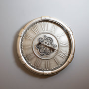 Moderna Silver Cog Clock, Roman Numerals, 74 cm