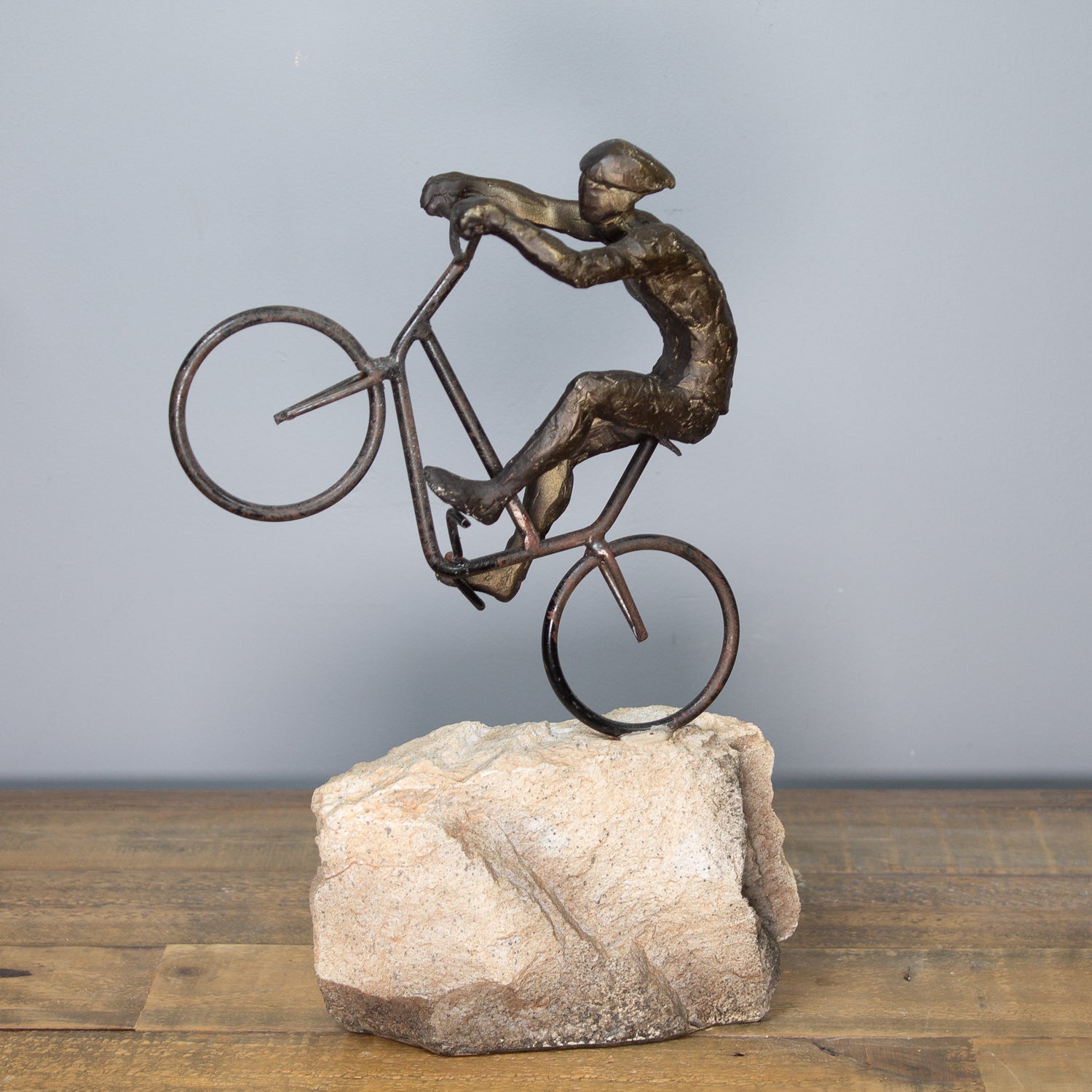 Trail Bike Rider Sculpture