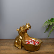 Hungry Hippo Dish, Gold
