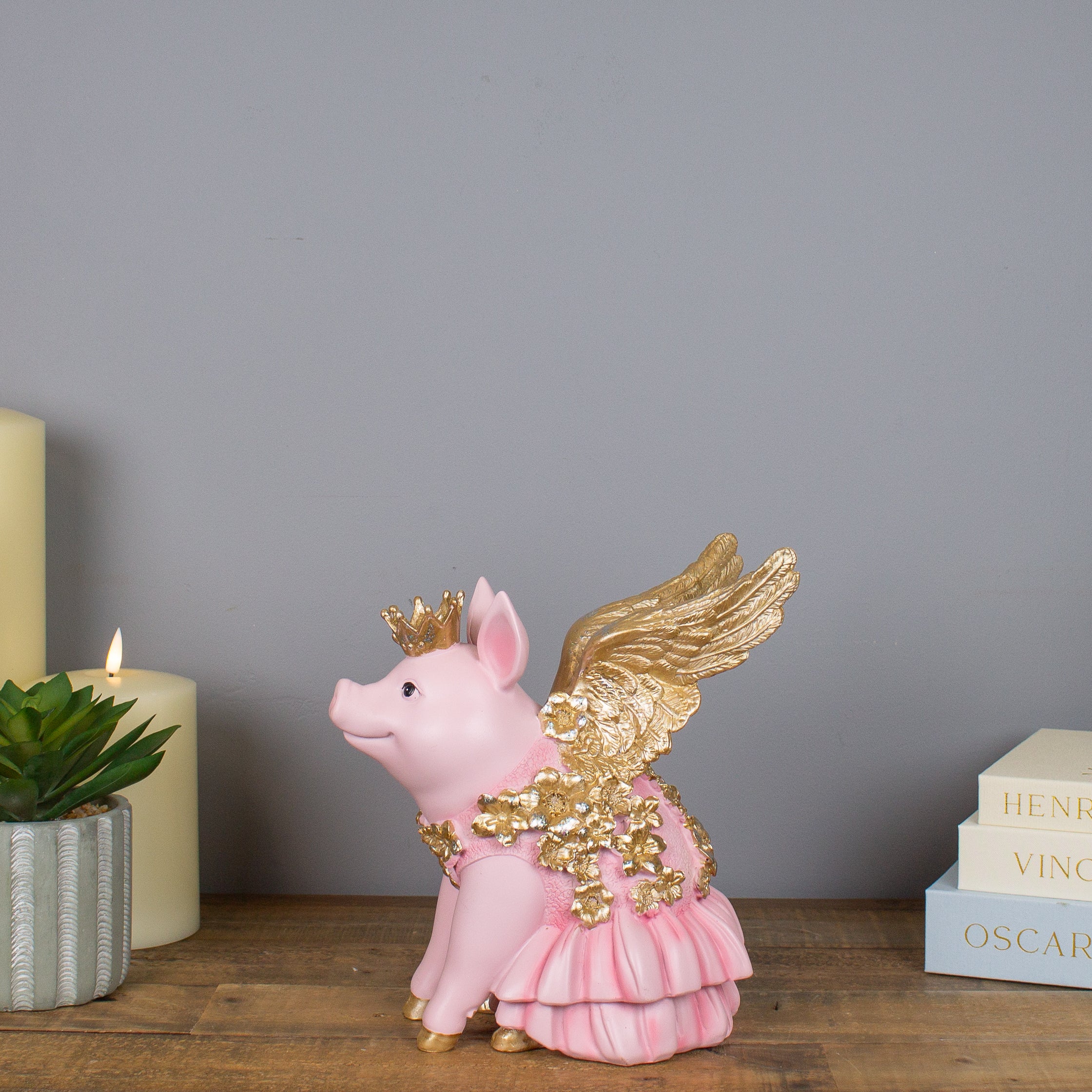 Sitting Angel Pig Ornament