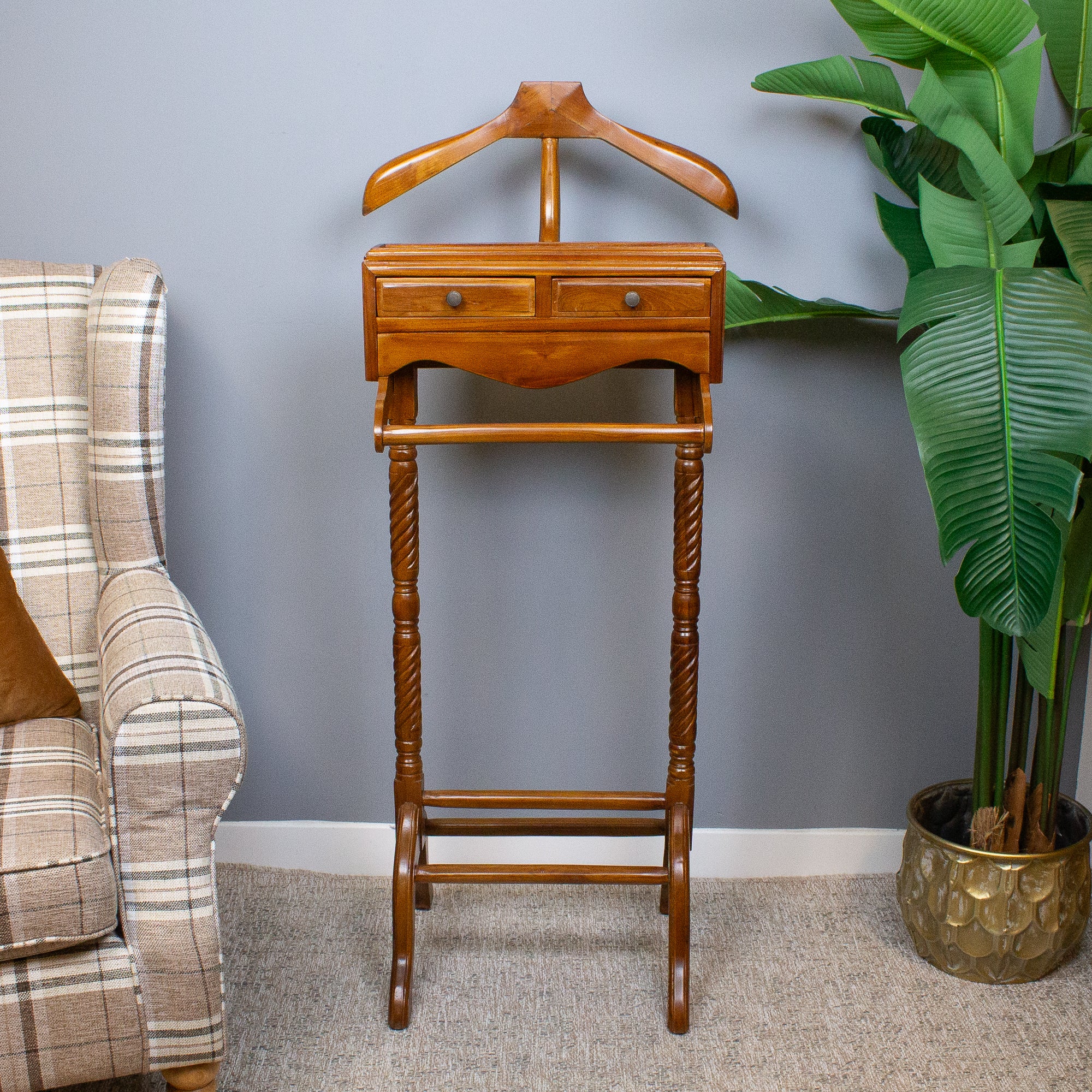Downton Teak Valet Stand