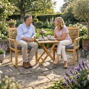 Lemington Teak Garden Companion Set with Grey Cushions